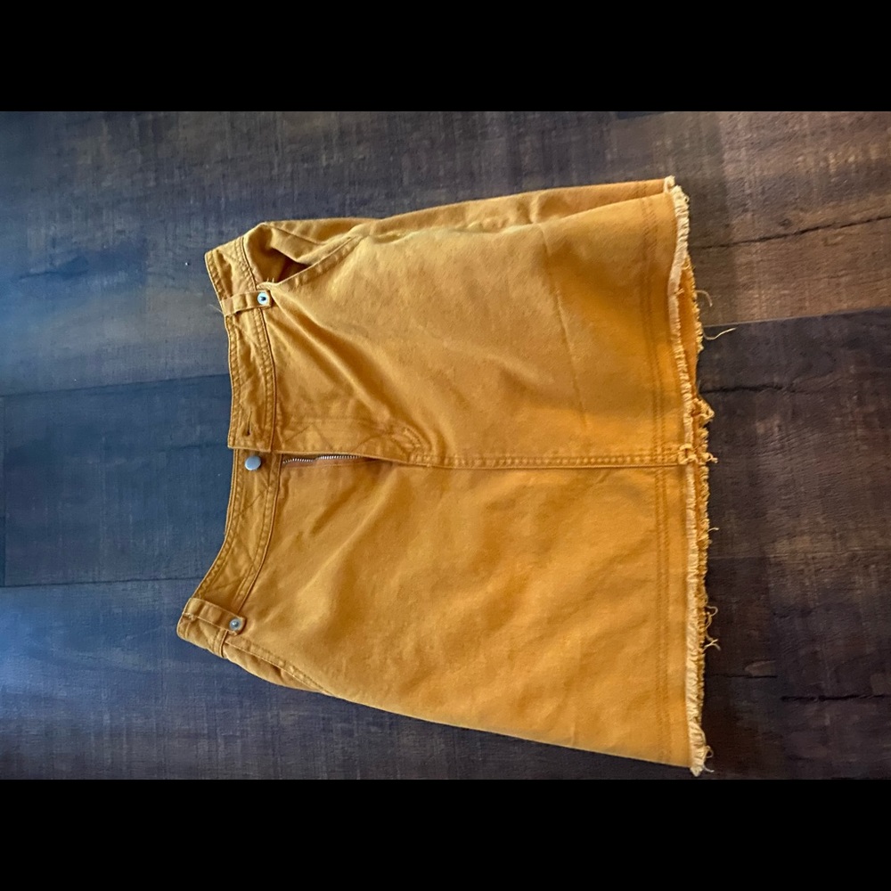 Yellow Jean Skirt